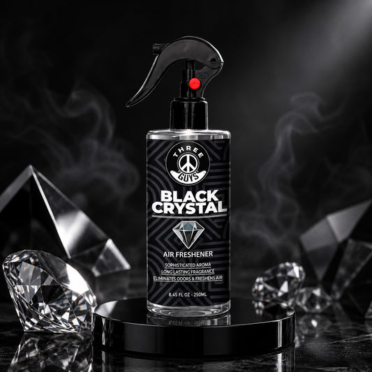 Black Crystal Air Freshener Spray | Premium Car & Room Freshener | THREE GUYS