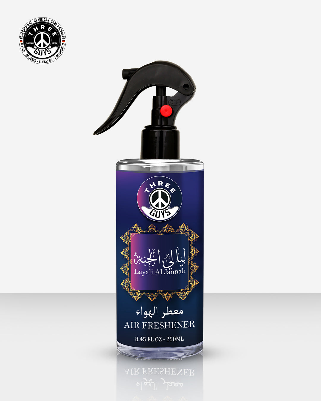 Liyali Al Jannah Air Freshener Spray | Arabic Fragrance Car & Room Freshener | THREE GUYS