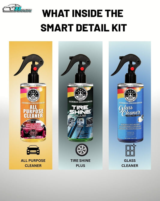 Smart Detail Kit | Everyday Car Cleaning Kit by THREE GUYS