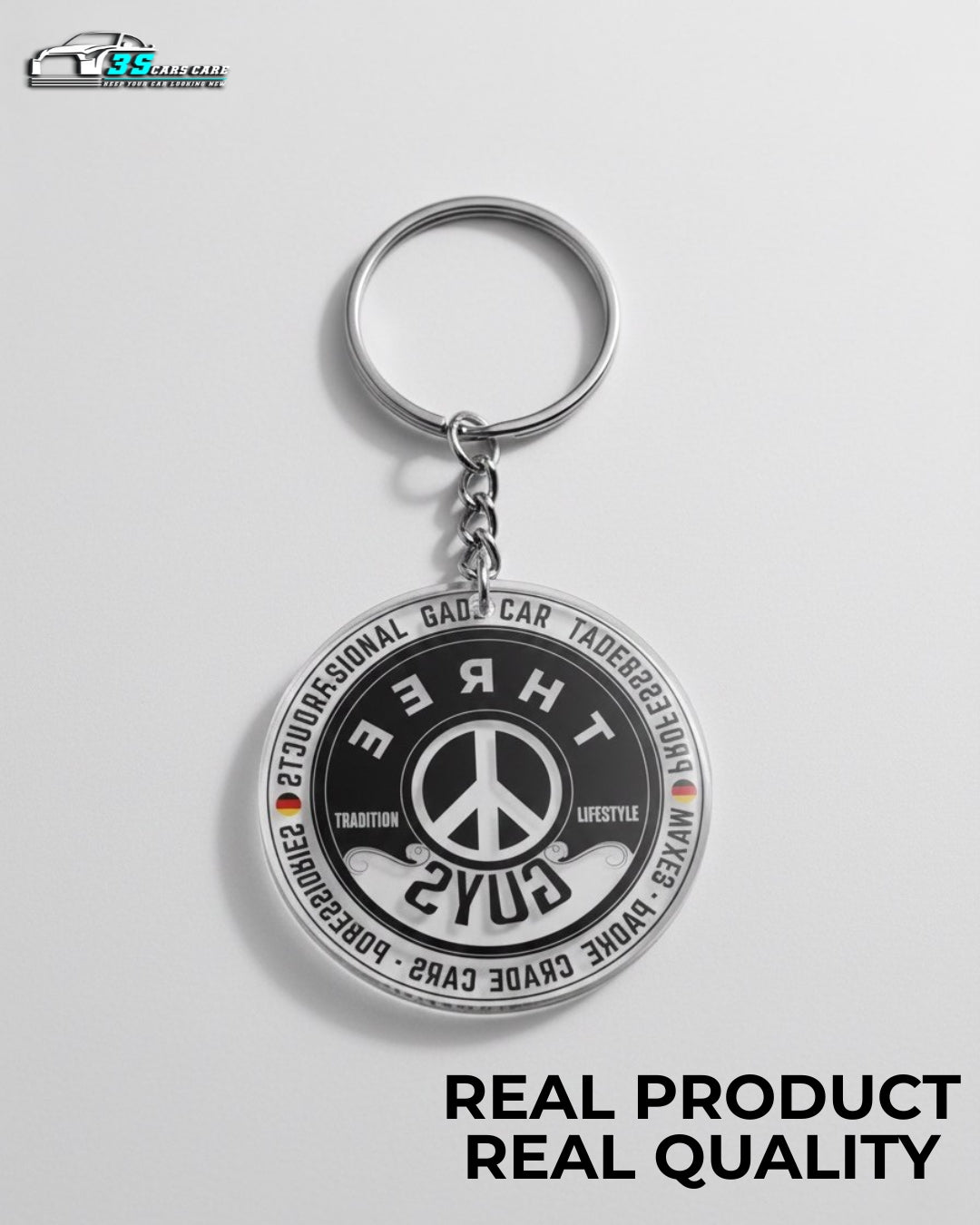Premium Logo Key Chain | Car Keychain Accessory | THREE GUYS