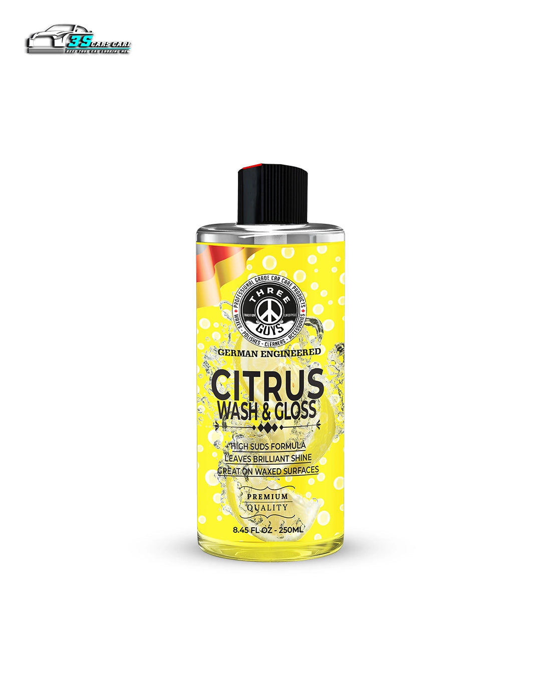 Citrus Wash & Gloss Car Shampoo – High Foam Snow Foam Shampoo for Car Wash & Shine | THREE GUYS – German Engineered