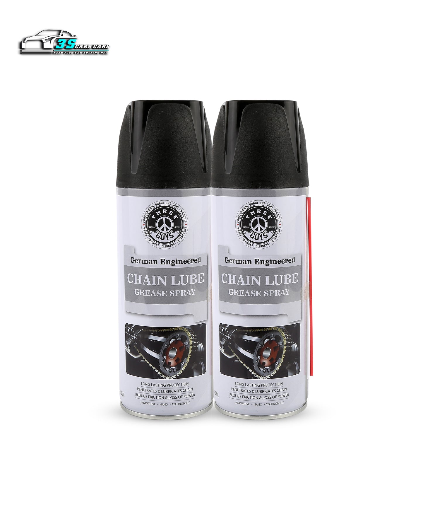 Chain Lube Grease Spray 450ml – High-Performance Lubricant for Chains, Hinges, Gears & Tools | Anti-Rust | THREE GUYS – German Engineered