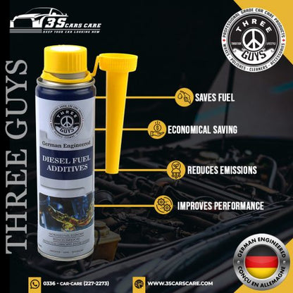 Diesel Fuel Additive | Injector Cleaner & Lubricant | Boosts Fuel Efficiency & Reduces Emissions – 320ml  – THREE GUYS – German Engineered