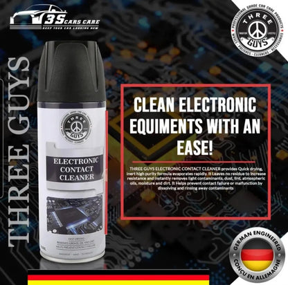 Electronic Contact Cleaner Spray 450ml – Fast Drying Formula for Switches, Circuit Boards, Sensors & Electronics | THREE GUYS - German Engineered
