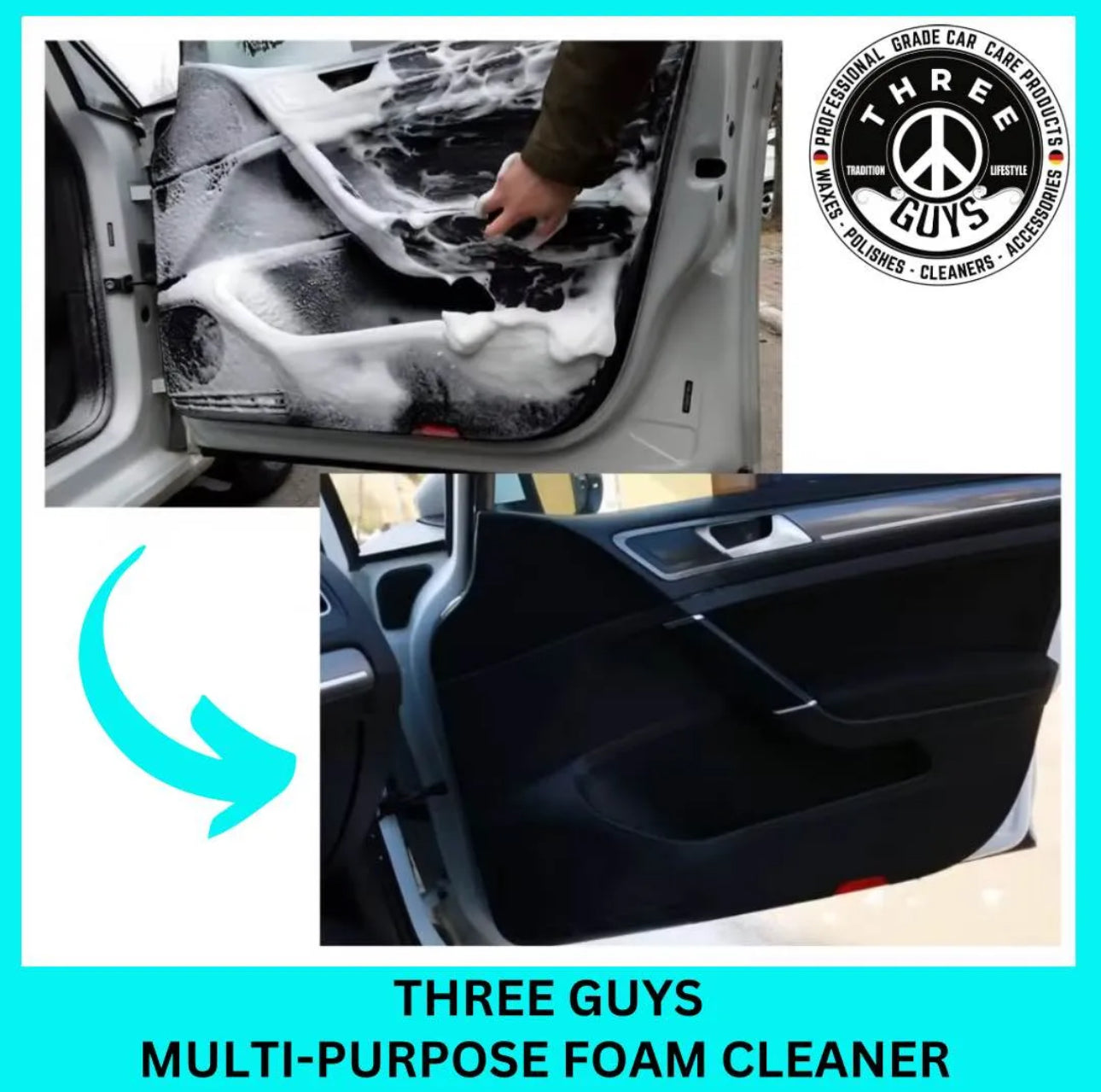 Multipurpose Foam Cleaner 650ml – Car and Home Deep-Clean Spray | THREE GUYS