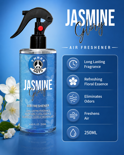 Jasmine Glory Air Freshener Spray | Floral Car & Room Freshener | THREE GUYS