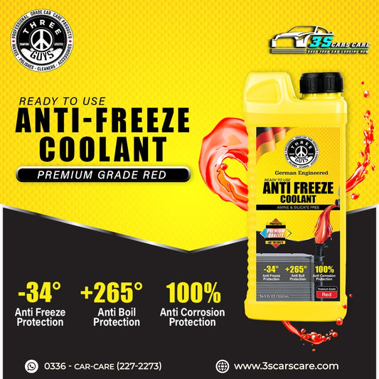 Antifreeze Coolant Red – Premium Grade | OAT Formula | THREE GUYS - German Engineered