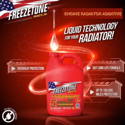 Anti-Freeze Coolant RED – 1 Gallon (3.79L) | Heavy & Light Duty Engine Protection FREEZETONE (U.S.A.)
