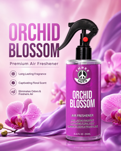 Orchid Blossom Air Freshener Spray | Floral Car & Room Freshener | THREE GUYS