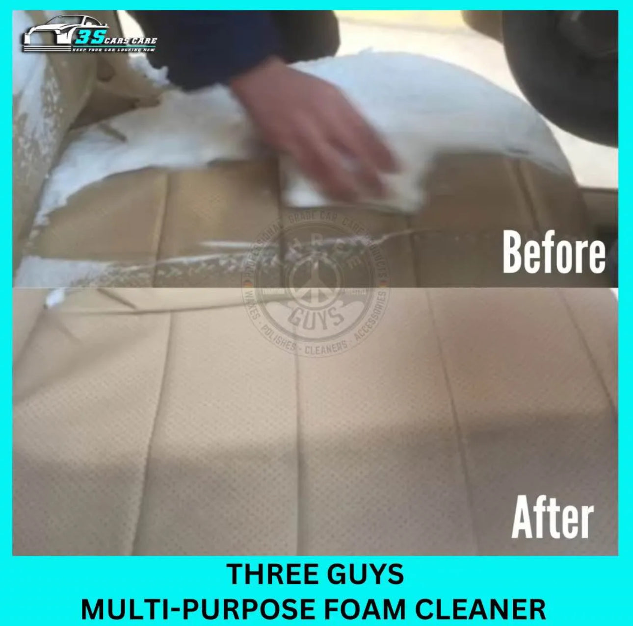 Multipurpose Foam Cleaner 650ml – Car and Home Deep-Clean Spray | THREE GUYS