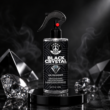Black Crystal Air Freshener Spray | Premium Car & Room Freshener | THREE GUYS