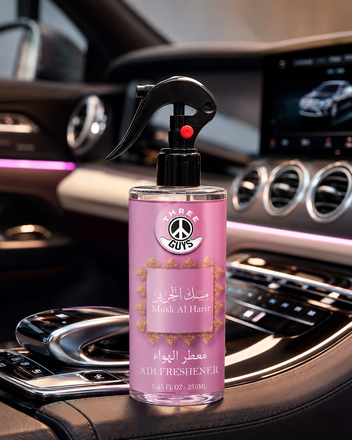 Musk Al Harir Air Freshener Spray | Musk Fragrance Car & Room Freshener | THREE GUYS