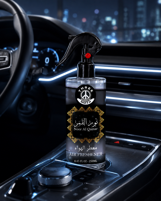 Noor Al Qamar Air Freshener Spray | Arabic Fragrance Car & Room Freshener | THREE GUYS