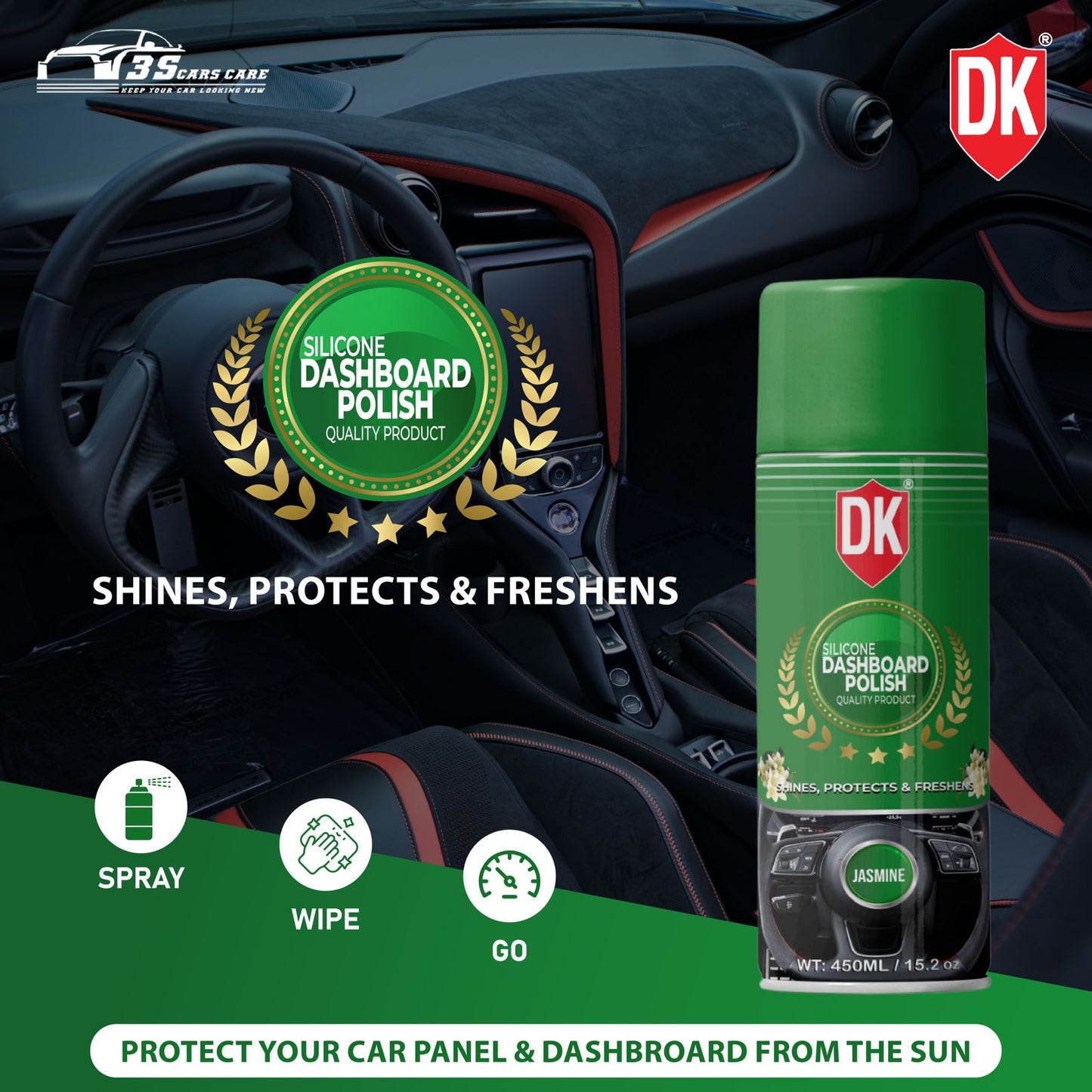 Silicone Dashboard Polish - Jasmine - DK