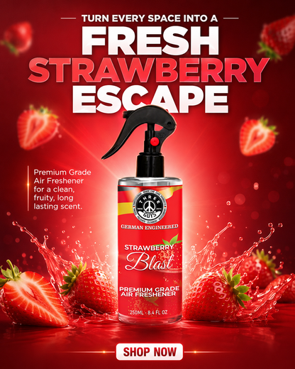 Strawberry Blast Air Freshener Spray | Fruity Car & Room Freshener | THREE GUYS
