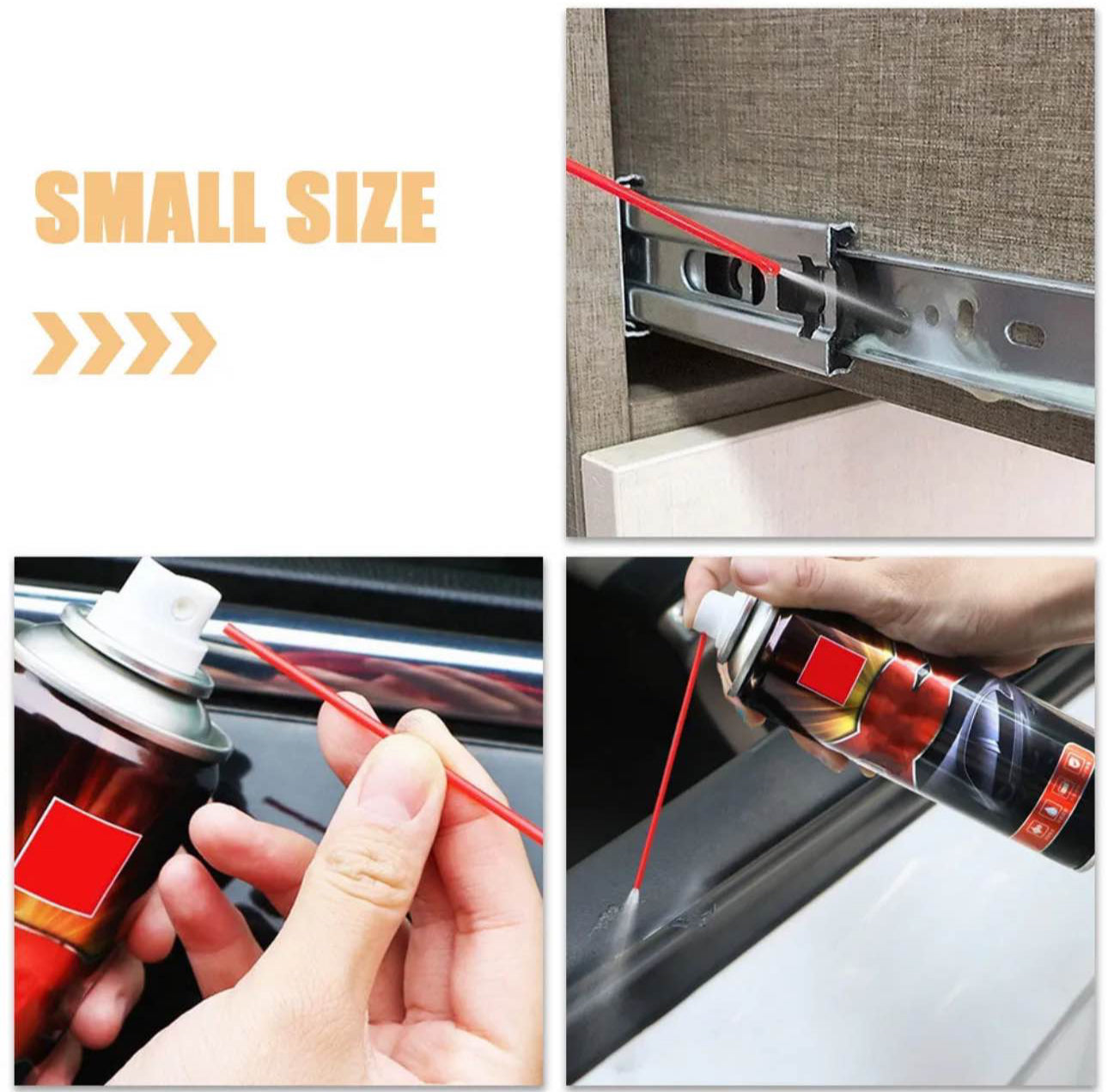 Spray Can Red Plastic Straws - Tip Extension Tubes for Automotive Lubricant, Cleaner, Penetrating Oil