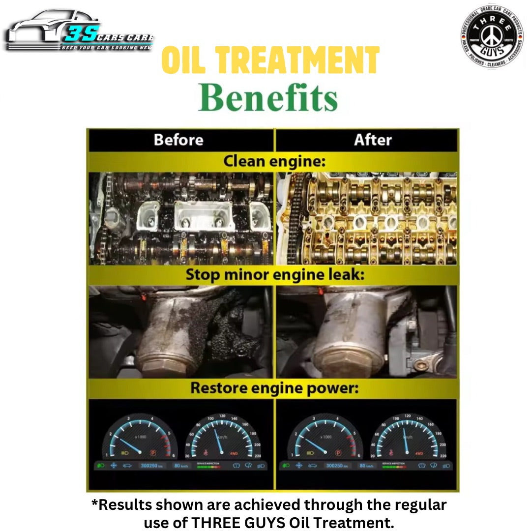 Oil Treatment - Engine Maintenance - 443ml | THREE GUYS - German Engineered