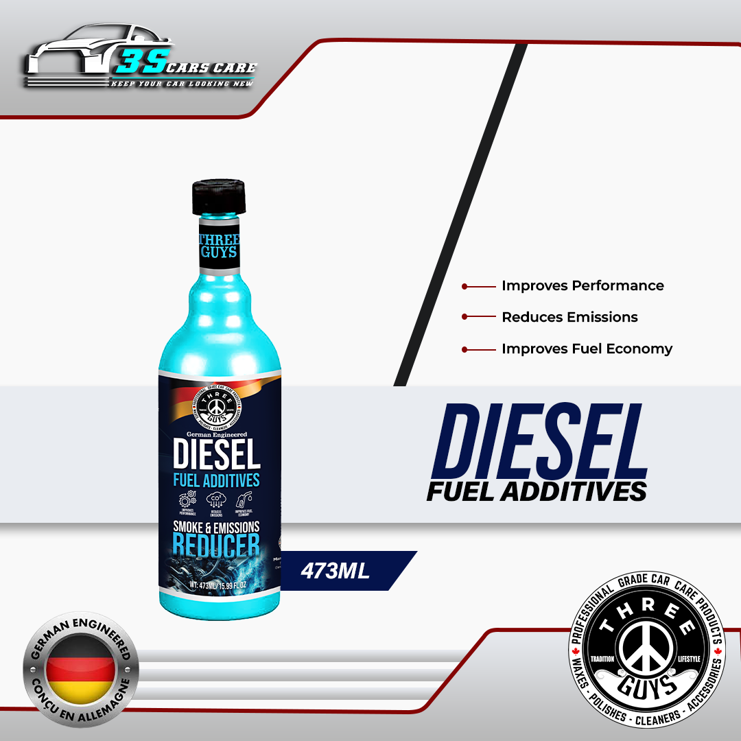 Diesel Fuel Additive – Reduces Emissions, Improves Performance & Fuel Economy – 473ml | THREE GUYS – German Engineered
