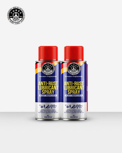 Anti-Rust Lubricant Spray - 100ml | Penetrating Oil, Rust Remover & Multi-Purpose De-Rust Spray | THREE GUYS - German Engineered