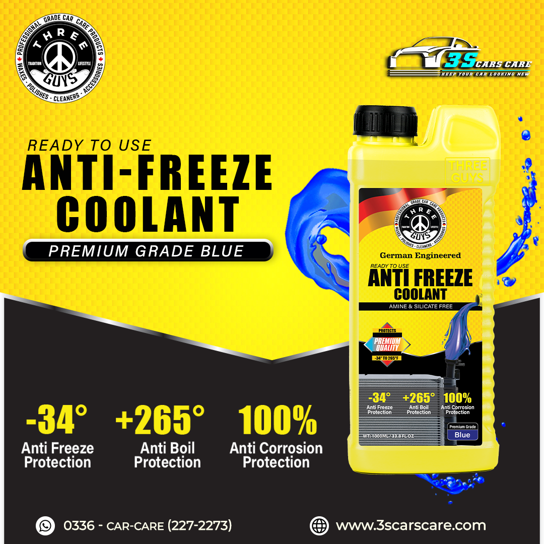Antifreeze Coolant Blue – Premium Grade | HOAT Formula | THREE GUYS - German Engineered