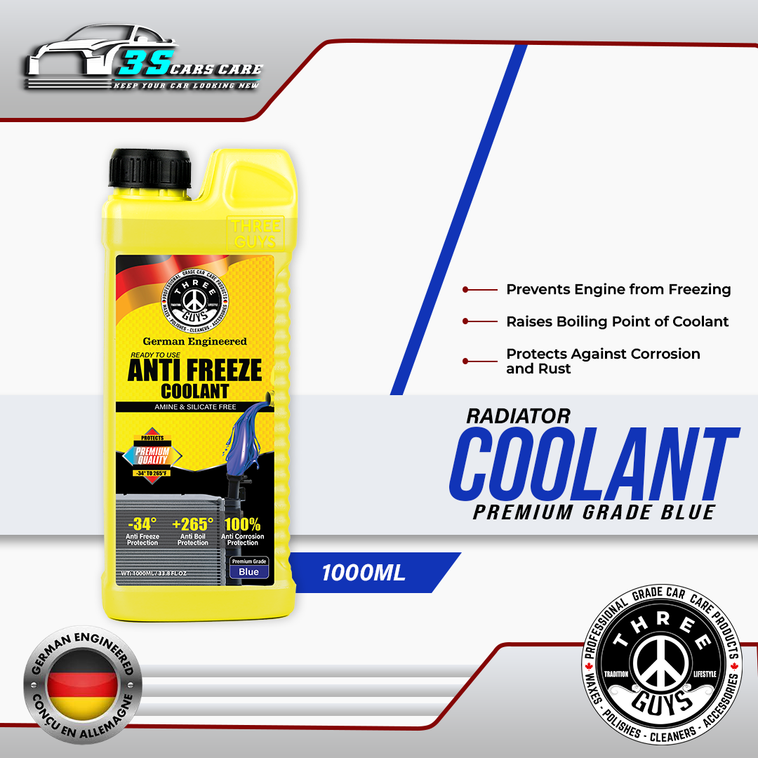 Antifreeze Coolant Blue – Premium Grade | HOAT Formula | THREE GUYS - German Engineered