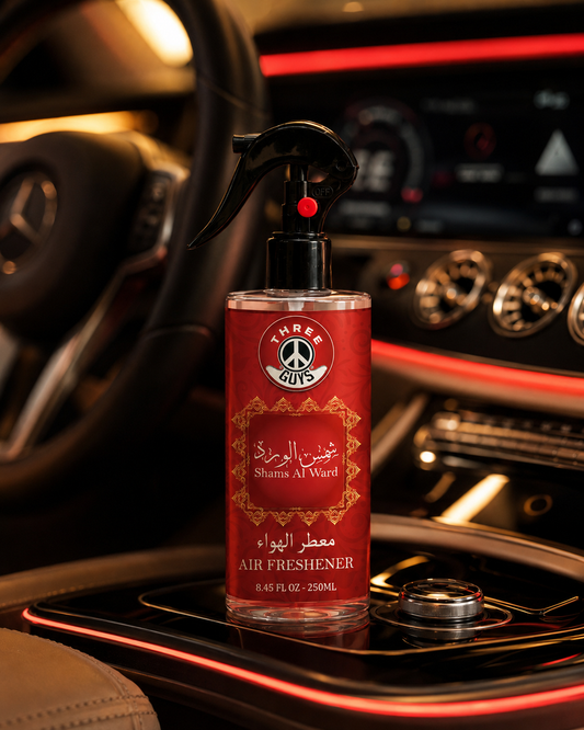 Shams Al Ward Air Freshener Spray | Rose Fragrance Car & Room Freshener | THREE GUYS