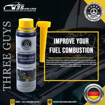 Diesel Fuel Additive | Injector Cleaner & Lubricant | Boosts Fuel Efficiency & Reduces Emissions – 320ml  – THREE GUYS – German Engineered