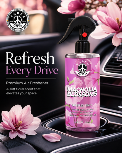 Magnolia Blossoms Air Freshener Spray | Floral Car & Room Freshener | THREE GUYS
