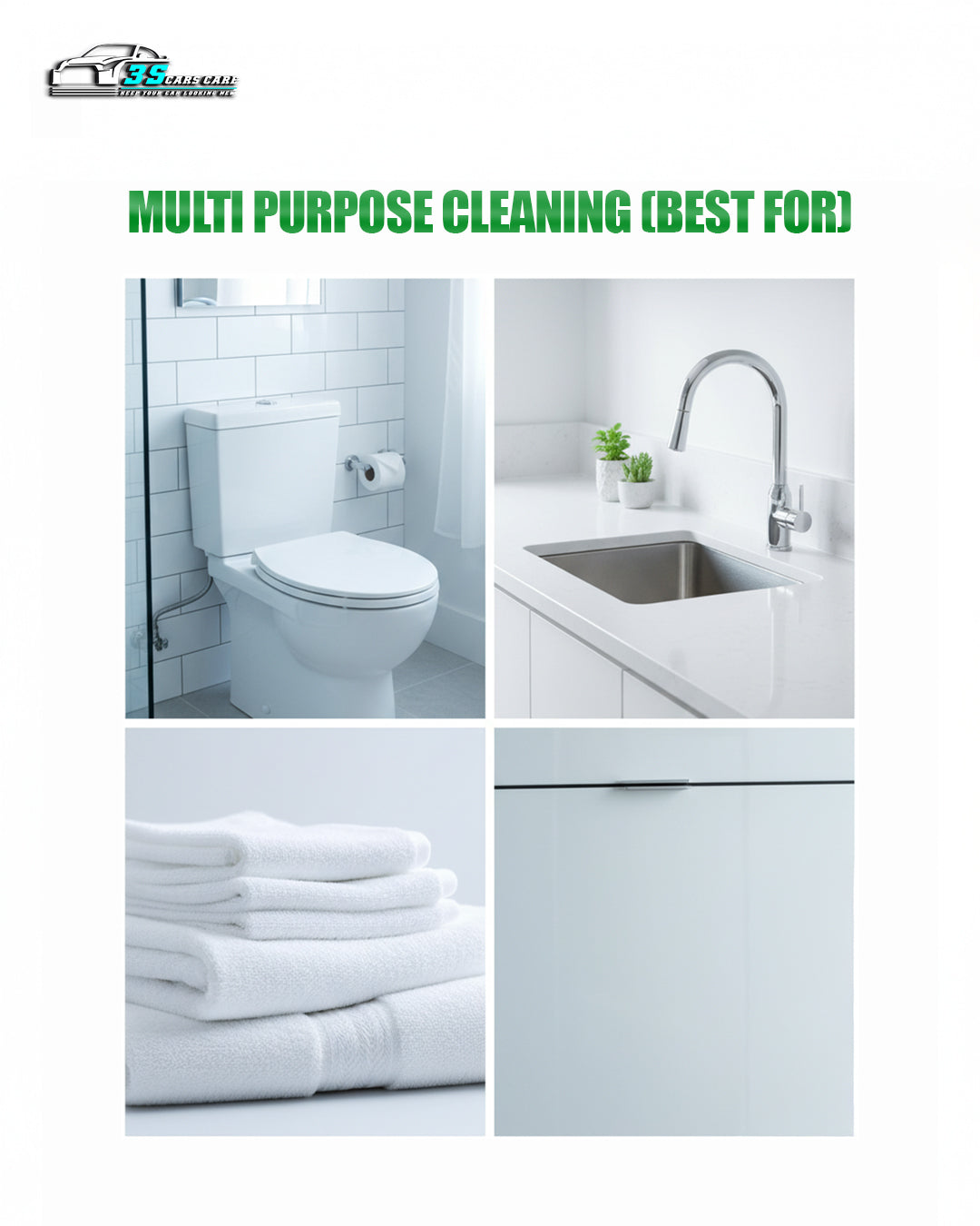 Multipurpose Cleaner with Bleach – Disinfects & Removes Tough Stains
 | THREE GUYS - German Engineered