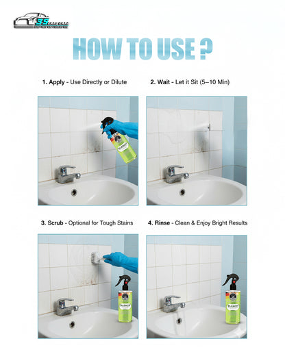 Multipurpose Cleaner with Bleach – Disinfects & Removes Tough Stains
 | THREE GUYS - German Engineered