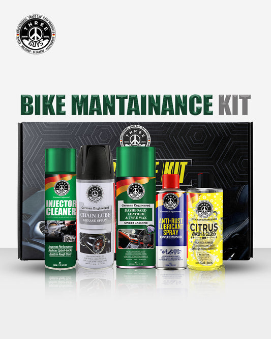 THREE GUYS Bike Maintenance Kit – 5-Piece Motorcycle Care Set