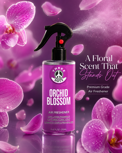 Orchid Blossom Air Freshener Spray | Floral Car & Room Freshener | THREE GUYS