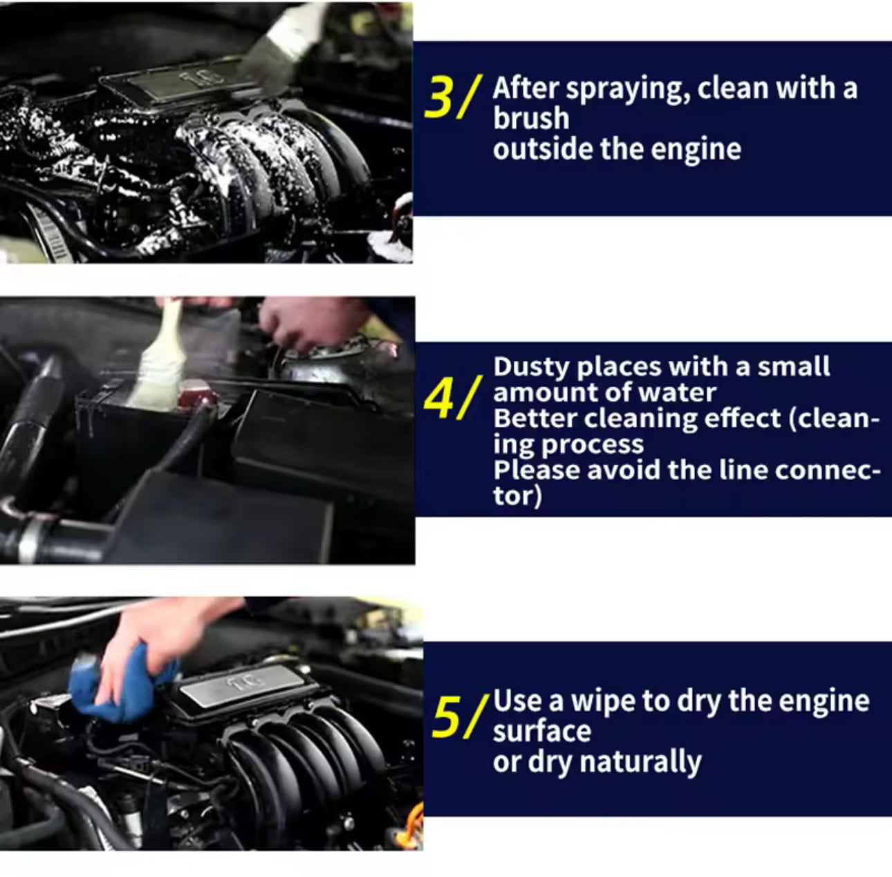 Engine Surface Degreaser 650ml – Heavy-Duty Foaming Cleaner | THREE GUYS | German Engineered