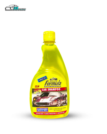 FORMULA Car Shampoo Carnauba Wash & Wax 500ml – High Foam | pH Balanced | Deep Gloss & Protection