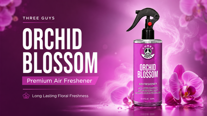 Orchid Blossom Air Freshener Spray | Floral Car & Room Freshener | THREE GUYS