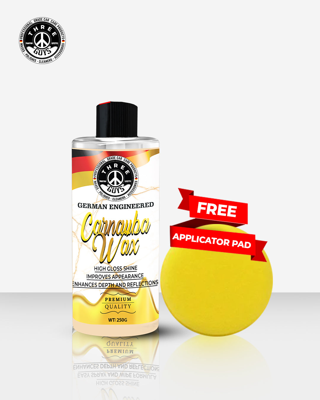 Carnauba Wax – Deep Gloss – 250g | THREE GUYS - German Engineered
