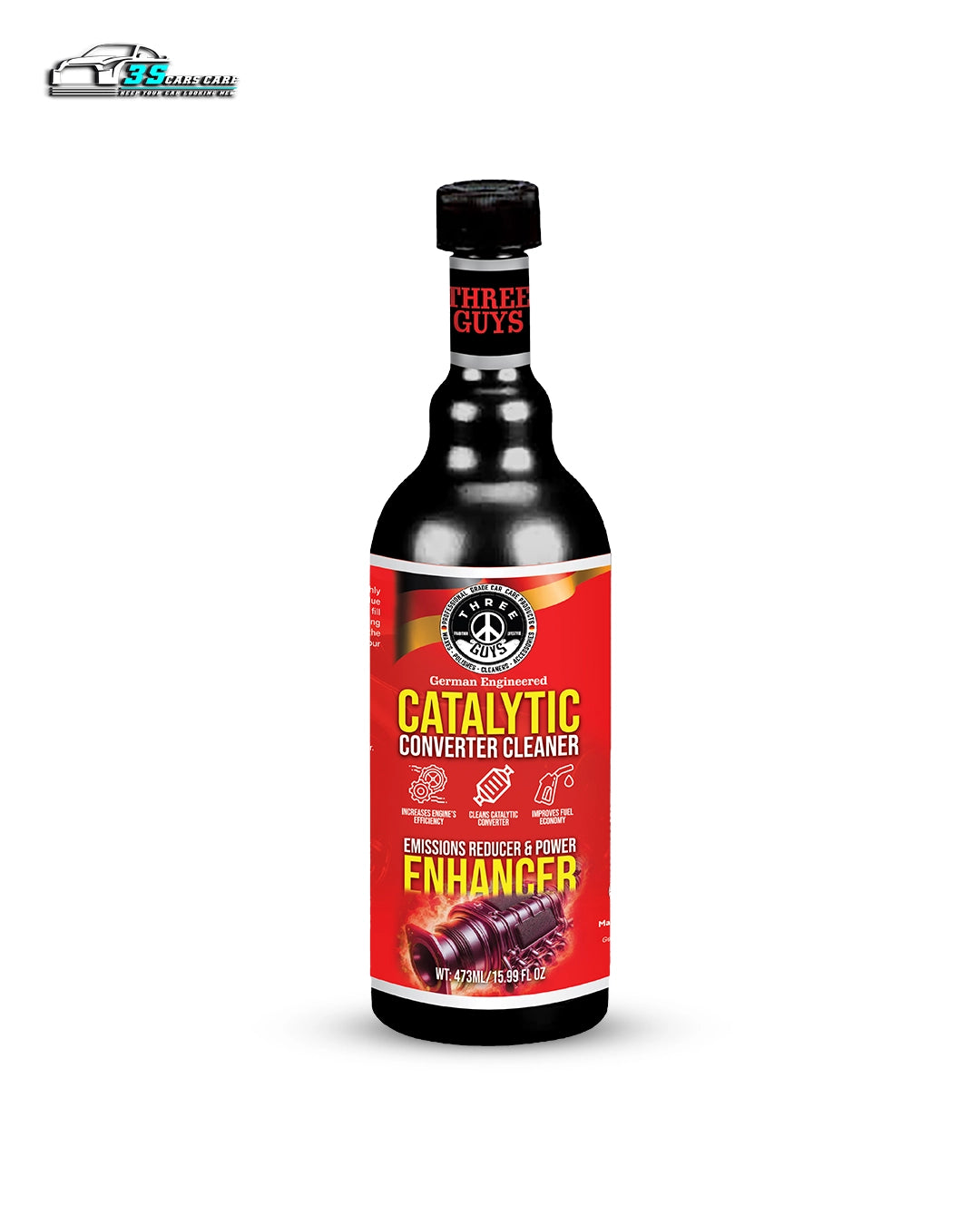 Fuel Efficiency Kit – Octane Booster, Fuel Injector Cleaner & Catalytic Converter Cleaner (473ml x 3) | THREE GUYS