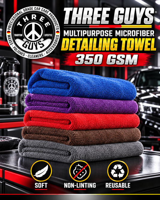 THREE GUYS Multipurpose Microfiber Detailing Towel 350 GSM
