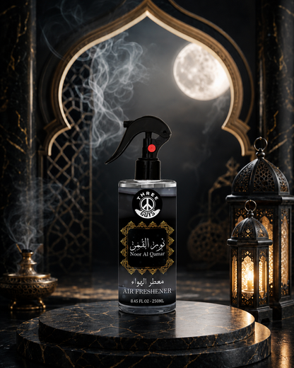 Noor Al Qamar Air Freshener Spray | Arabic Fragrance Car & Room Freshener | THREE GUYS