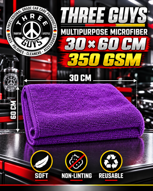THREE GUYS Multipurpose Microfiber Detailing Towel 350 GSM