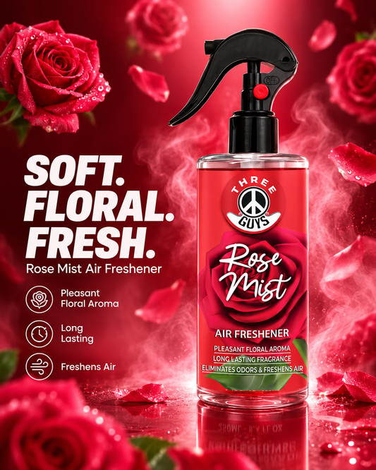 THREE GUYS Rose Mist Air Freshener – Rose Fragrance, 250ml