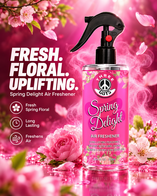 THREE GUYS Spring Delight Air Freshener – Floral Fragrance, 250ml