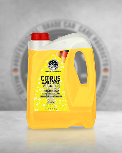 Citrus Wash & Gloss Car Shampoo – High Foam Snow Foam Shampoo for Car Wash & Shine | THREE GUYS – German Engineered