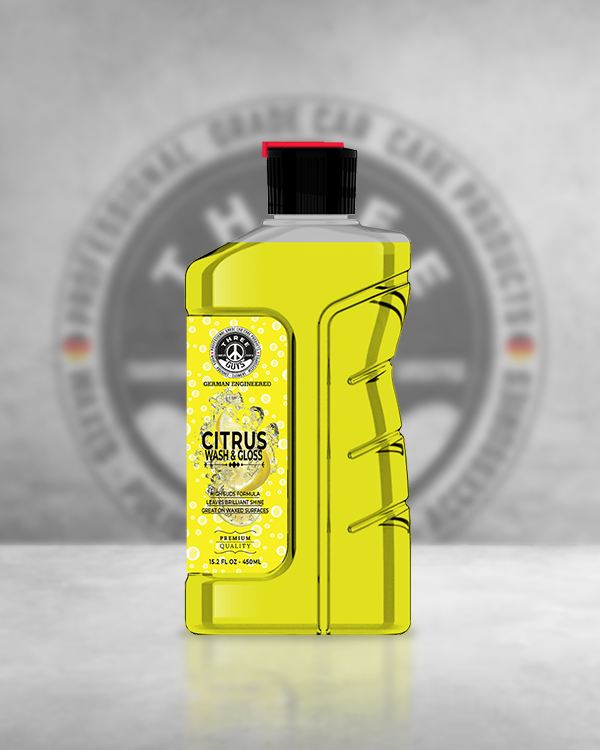 Citrus Wash & Gloss Car Shampoo – High Foam Snow Foam Shampoo for Car Wash & Shine | THREE GUYS – German Engineered