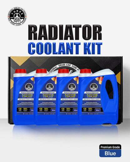 THREE GUYS Radiator Coolant Kit – 4 × 1L Pack