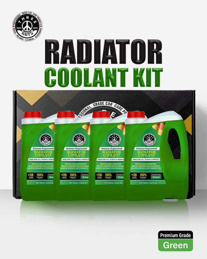 THREE GUYS Radiator Coolant Kit – 4 × 1L Pack