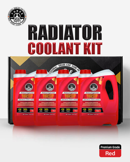 THREE GUYS Radiator Coolant Kit – 4 × 1L Pack