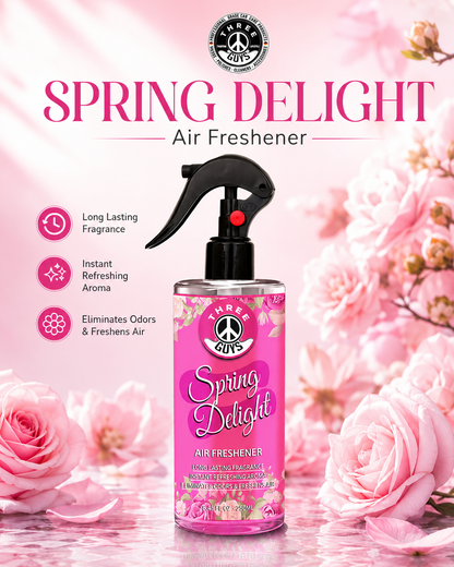 Spring Delight Air Freshener Spray | Floral Car & Room Freshener | THREE GUYS