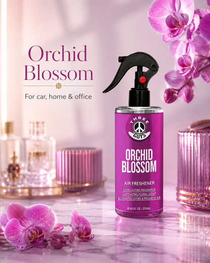 Orchid Blossom Air Freshener Spray | Floral Car & Room Freshener | THREE GUYS