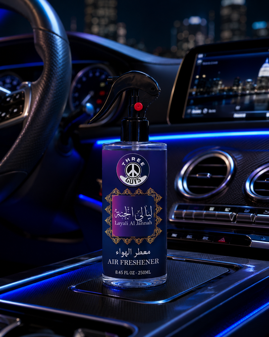 Liyali Al Jannah Air Freshener Spray | Arabic Fragrance Car & Room Freshener | THREE GUYS